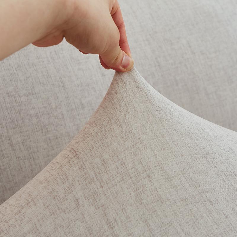 Sofa Cover - Cross pattern - Egg shell - Adaptable & Expandable - Image 3